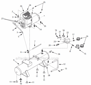 Part Location Diagram of ST181000AV Campbell Hausfeld Clip Nut